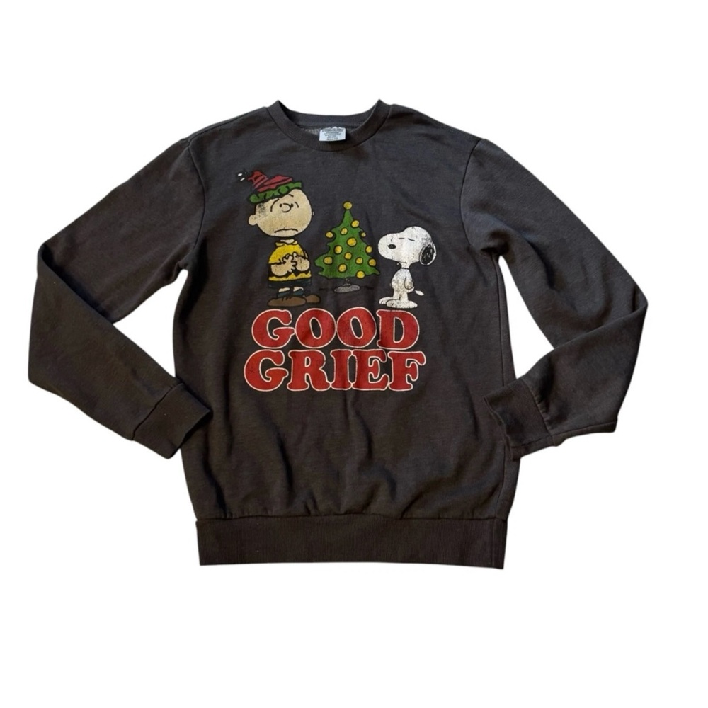 Peanuts  Sz S(34-36) Men Graphic Sweater Gray